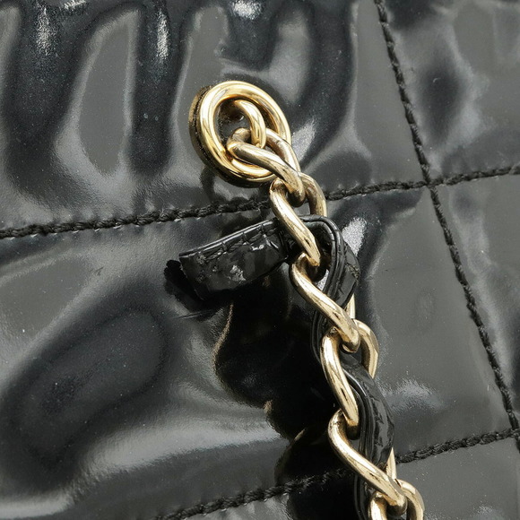 Chanel Chocolate Bar Chain Shoulder Bag Enamel Black - Picture 5 of 9